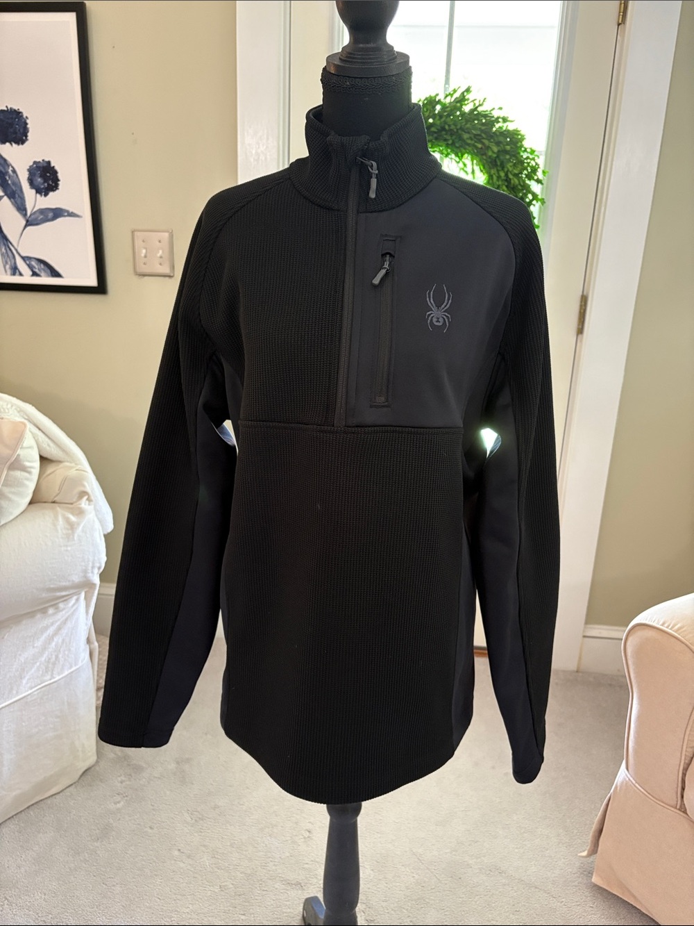 Spyder Men's Black Half-Zip Performance Pullover